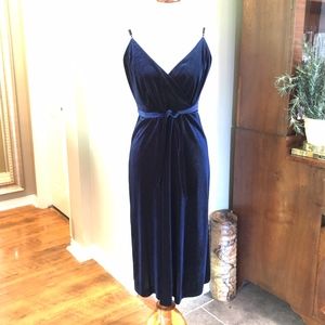 ALI & JAY LOS ANGELES BLUE VELVET DRESS